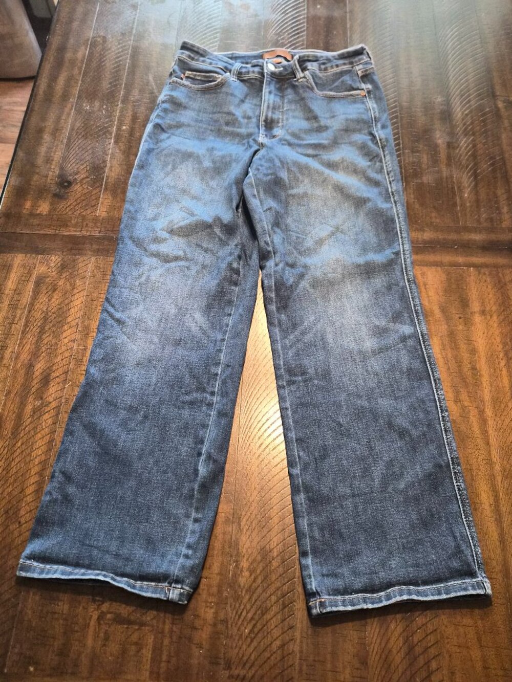 Judy Blue Women's Jeans Size 14W Cotton Denim Stretch HIgh Rise Wide Leg G826
